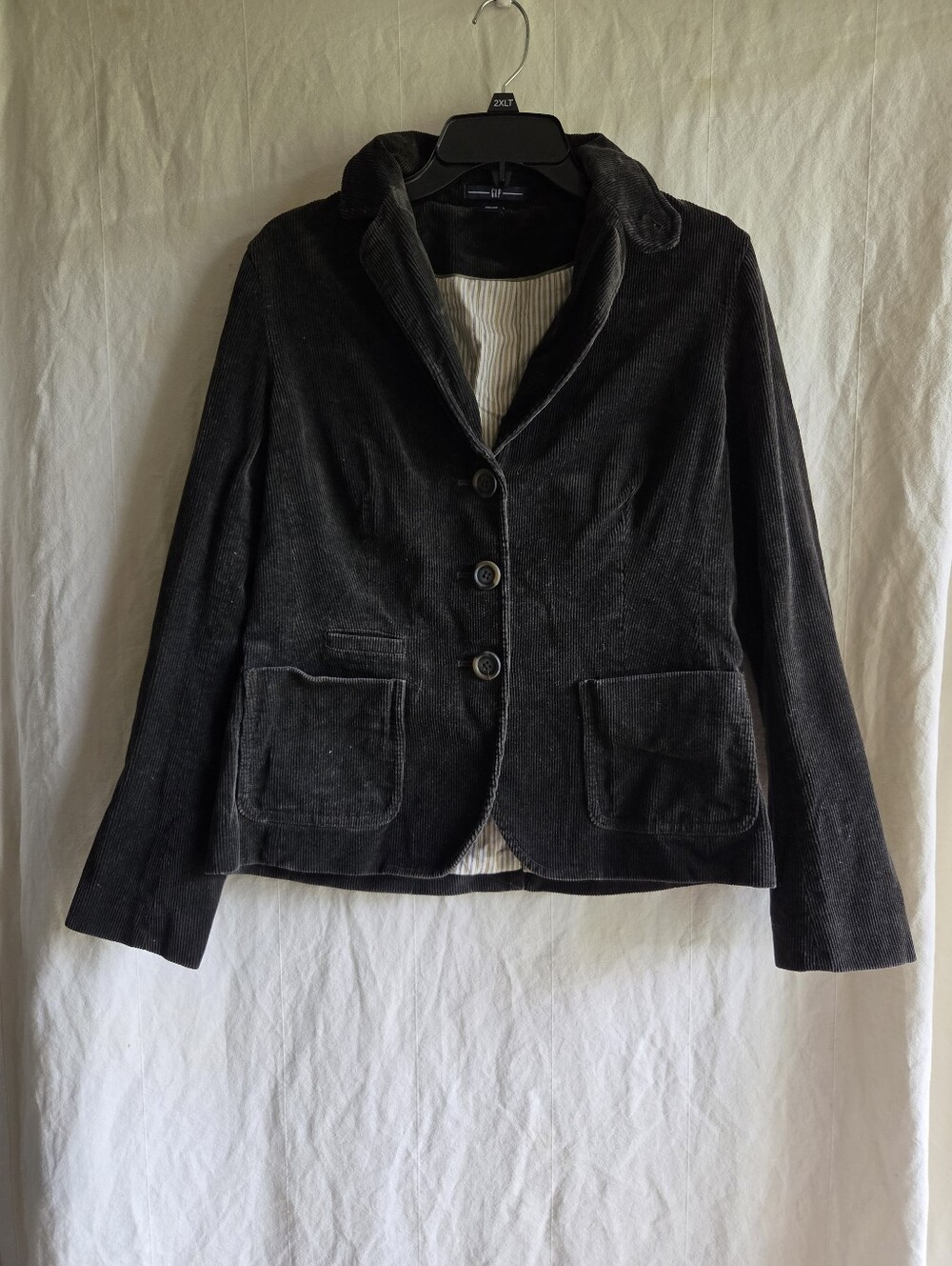 GAP Dark Brown Corduroy Jacket Button Front Preppy East Coast College Sz 10